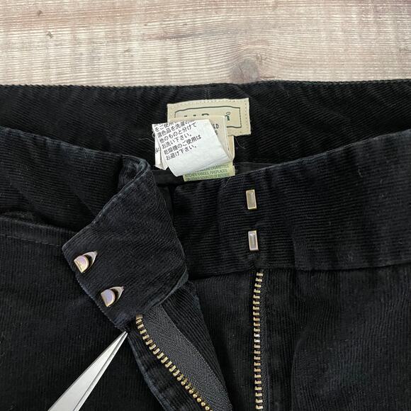LL Bean Corduroy Pants Women's 10 Regular Black Straight Wide Leg 0GLV2 - Picture 5 of 11